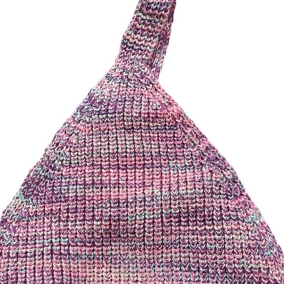 Wild fable size large pink & purple Triangle Cup Sweater Tiny Tank Top NWT - Picture 5 of 8